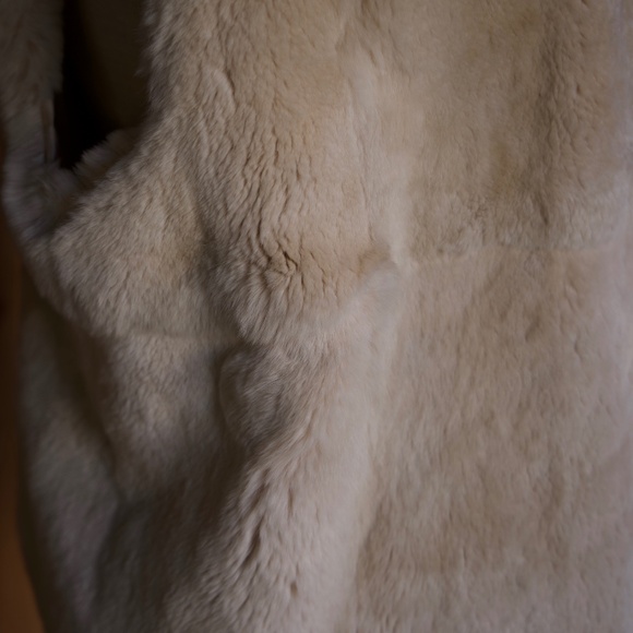 M.Miller 100% Real Fur Cream Zip-Up Vest Woman's M - Picture 13 of 17